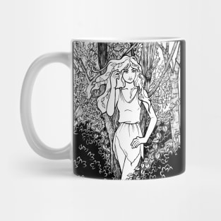 Dryad in an overgrown forest 2 Mug